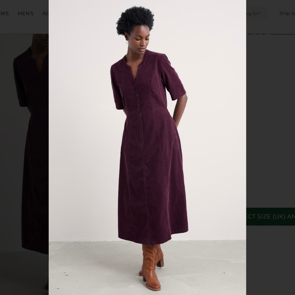 Seasalt Cornwall Wightwick Midi Dress UK18 US14 Tall